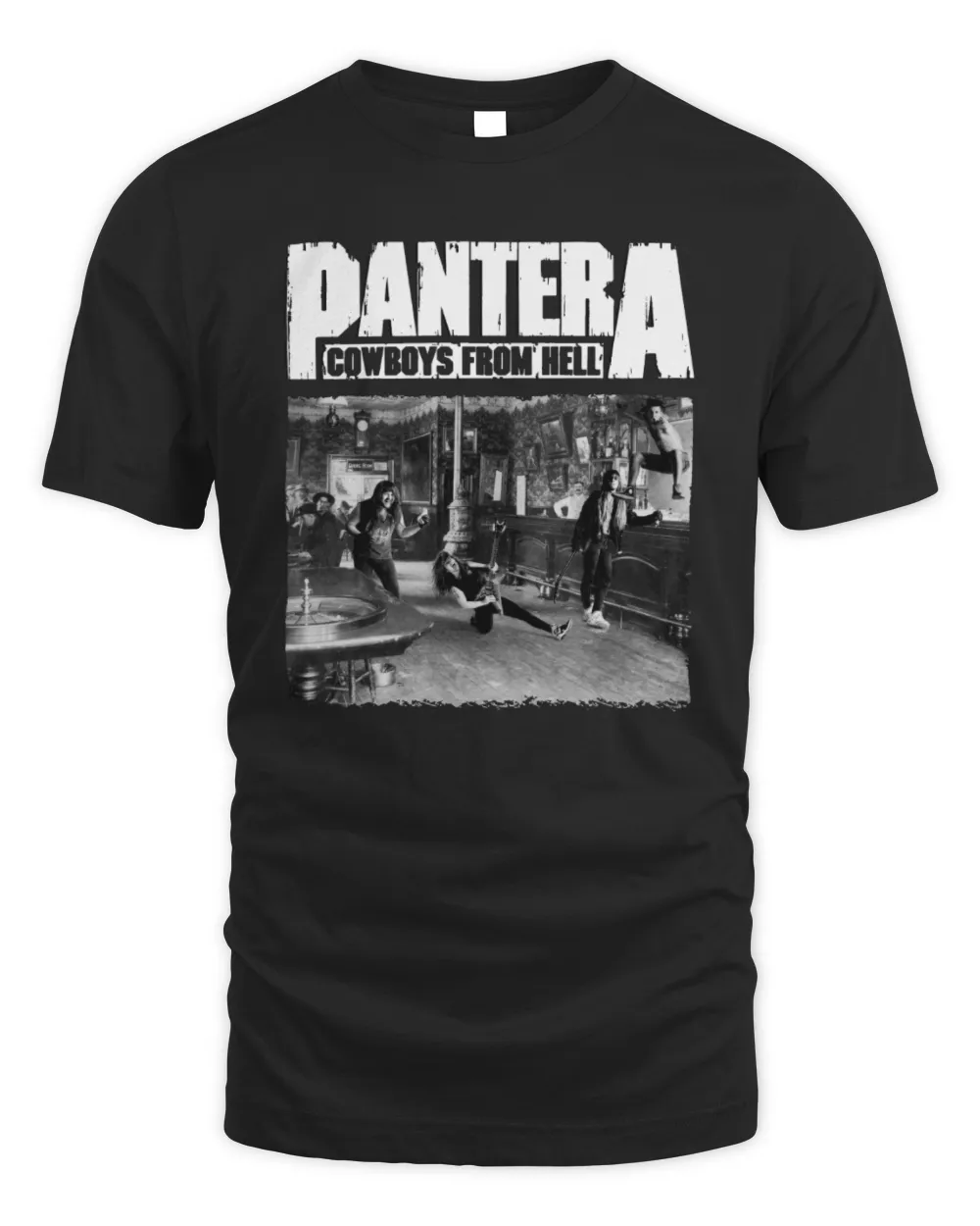 Pantera Official Store Cowboys From Hell Dip Dye T-Shirt Unisex Standard T-Shirt black s