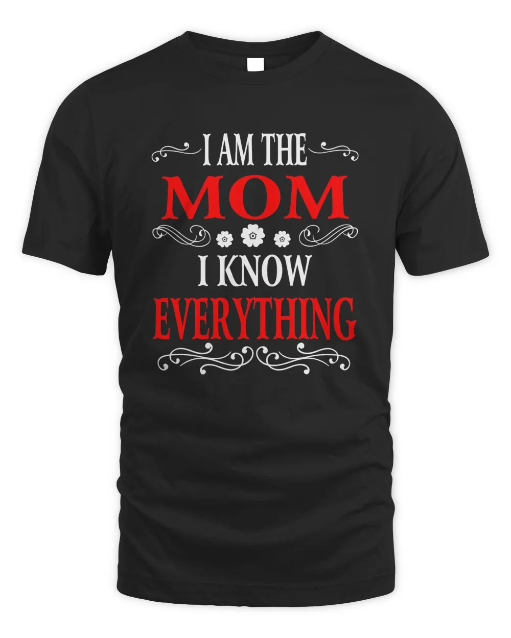 I am the Mom I know everything shirt Unisex Standard T-Shirt black s