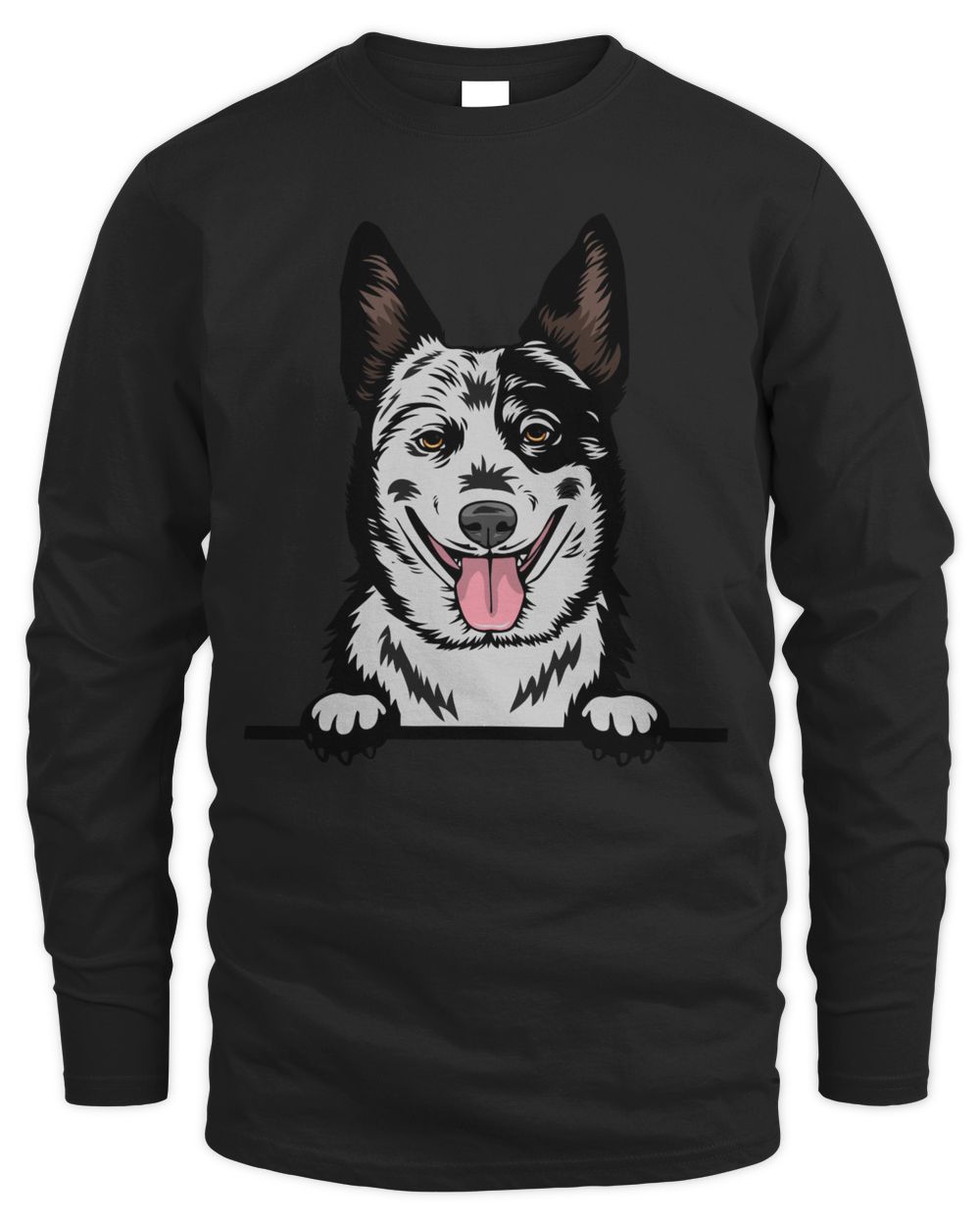 Animal Dog Australian Cattle Men's Long Sleeved T-Shirt black s