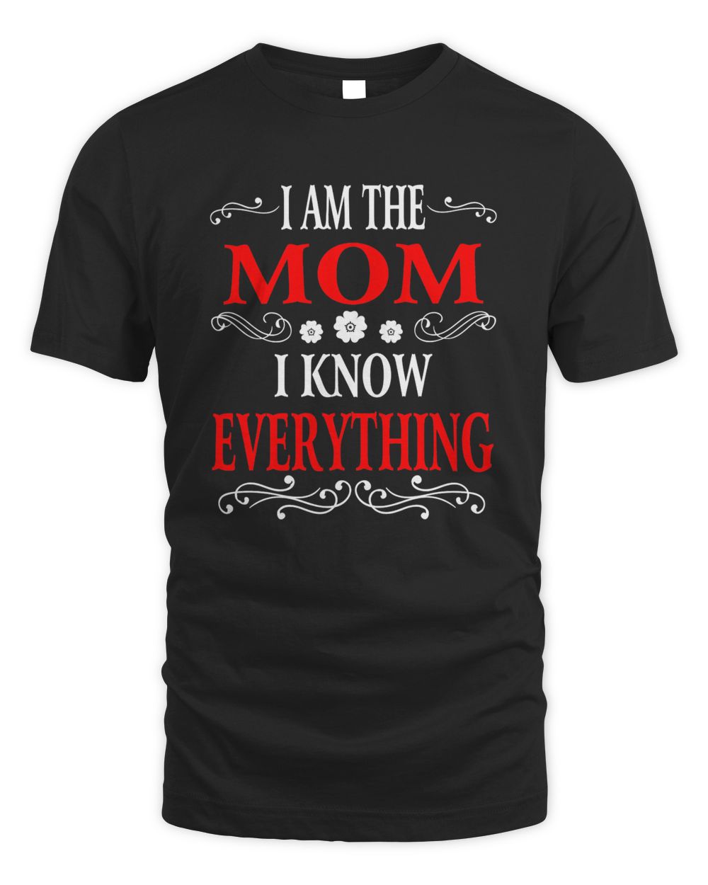 I am the Mom I know everything shirt Unisex Standard T-Shirt black s