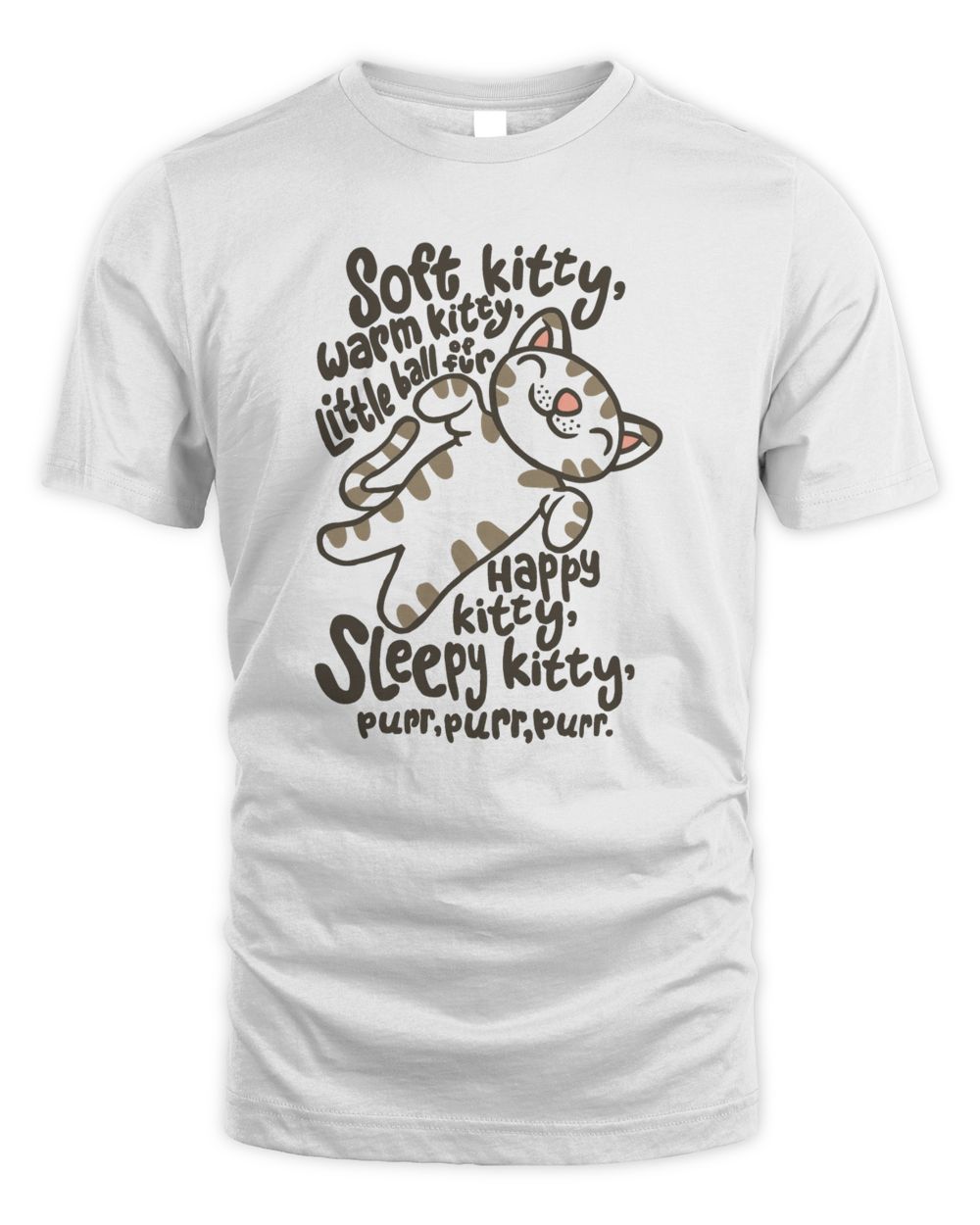 Big Bang Theory Soft Kitty T Shirt Unisex Standard T-Shirt white s