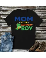 Mom of The Birthday For Boy Saurus Rex Dinosaur Party T-Shirt Unisex Standard T-Shirt black s