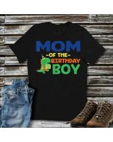 Mom of The Birthday For Boy Saurus Rex Dinosaur Party T-Shirt Unisex Standard T-Shirt black s