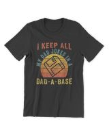 I Keep All My Dad Jokes In A Dad-A-Base Vintage Father Dad T-Shirt Men's Premium Tshirt black s