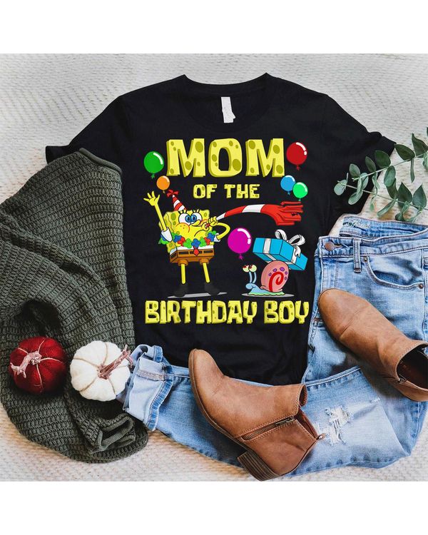 Mademark x SpongeBob SquarePants - SpongeBob Mommy of the Birthday Boy Theme Party T-Shirt