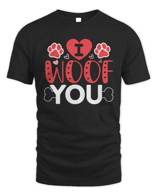 I Woof You Graphic Dog Tees Dog Lover T-Shirt