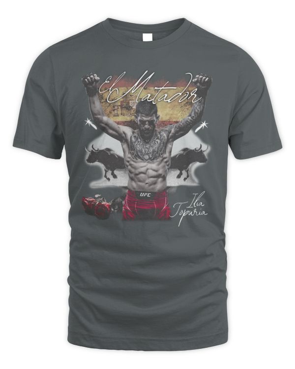 Ilia Topuria Merch UFC Ilia Topuria Bull Fight Boxy T Shirt